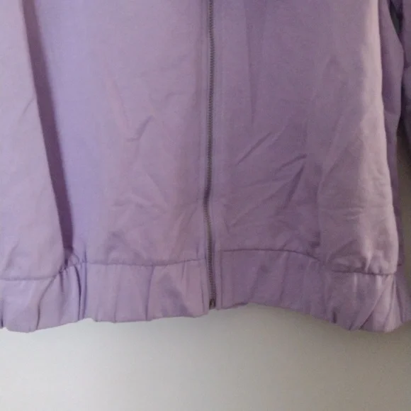 Zara lavender ruffle zip up long oversized hoodie size small - Picture 6 of 13